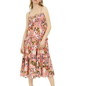 INC XL fits L/XL smock ruffle maxi dress